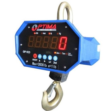 OPTIMA SCALES Optima Scales OP-925A-40000 Heavy-Duty Crane Scale - 40000 lbs x 20 lb. LED Display OP-925A-40000